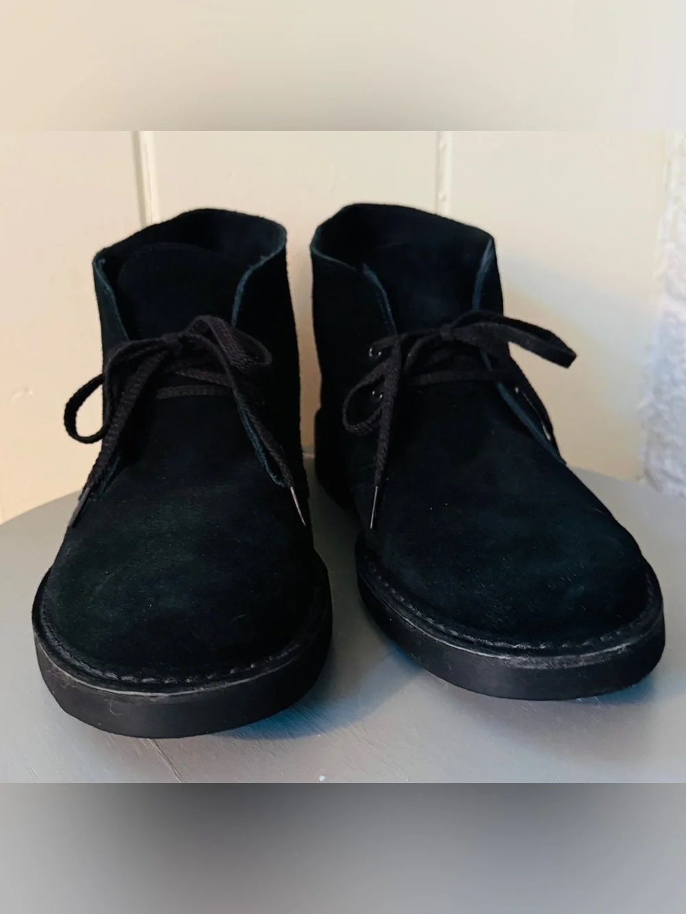 Clark's Black Suede Desert Chukka Boots  excellent